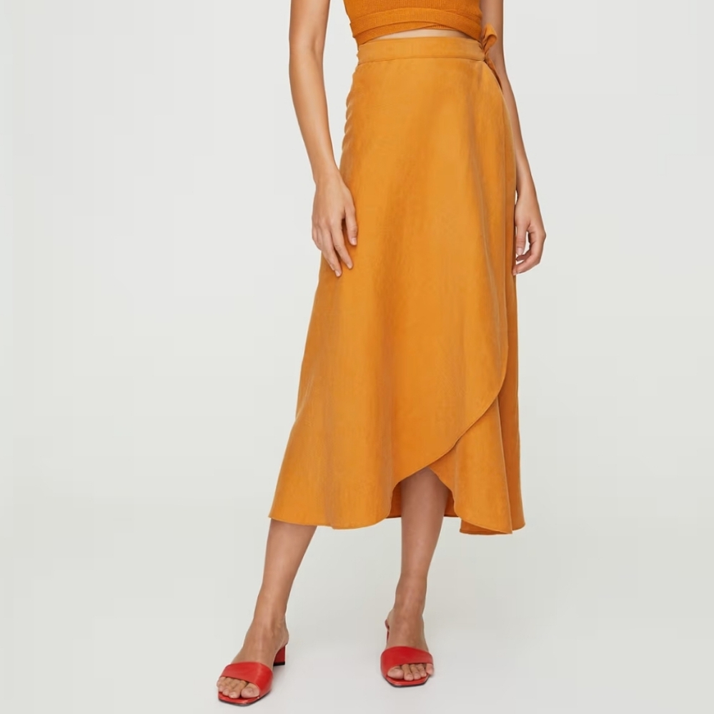 Wilfred Eleta Linen Wrap Skirt